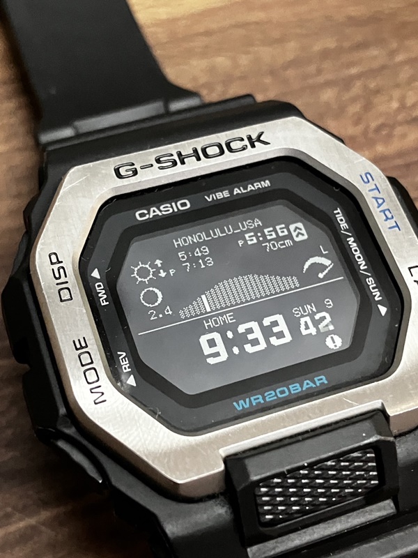 【G-SHOCK タイドグラフ トレーニング機能 搭載モデル G-LIDE GBX-100 Bluetooth 釣り フィッシング フィットネス Gショック 腕時計】をお買取致しました！！ - リサイクルマートは現在冷蔵庫の買取、家具の買取強化中です！お気軽にお問い合わせください。